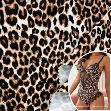 4 way stretch spandex 18 nylon 82 leoapard cheetah skin printed fabric for women